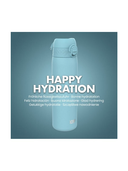 Ion8 Water Bottle Stainless Steel 600ml Light Blue