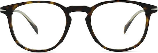 David Beckham Plastic Eyeglass Frame Brown DB 1160 086