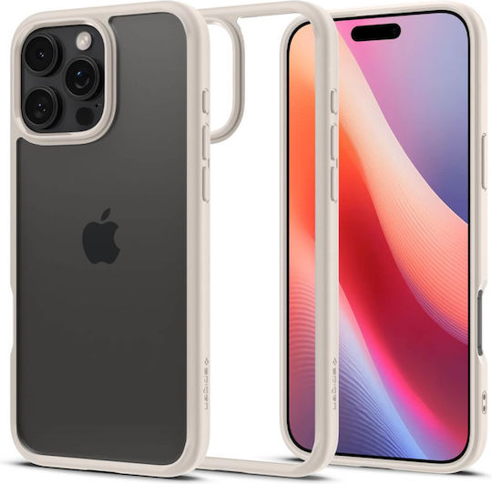 Spigen Ultra Hybrid Umschlag Rückseite Kunststoff 2mm Natural Titanium (iPhone 17 Pro Max / iPhone 17 Pro / iPhone 16 Pro Max)
