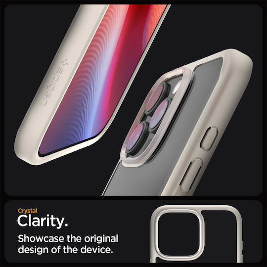 Spigen Ultra Hybrid Umschlag Rückseite Kunststoff 2mm Natural Titanium (iPhone 17 Pro Max / iPhone 17 Pro / iPhone 16 Pro Max)