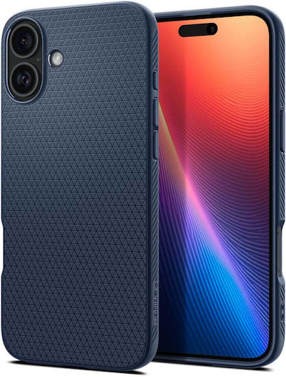 Spigen Liquid Air Задна корица Силикон Тъмносин (iPhone 16)