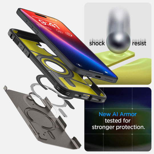 Spigen Tough Armor AI MagFit Umschlag Rückseite Kunststoff 0.3mm Gunmetal (iPhone 16)