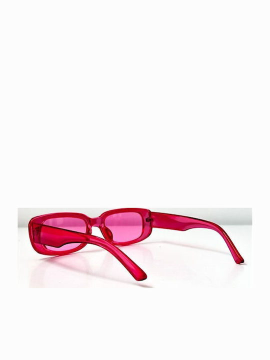 Looks Style Eyewear Γυναικεία Γυαλιά Ηλίου με Ροζ Κοκκάλινο Σκελετό και Ροζ Φακό 74aez-13008