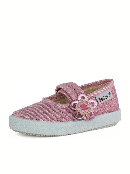 Meridian Kids Ballerinas with Hoop & Loop Closure Pink