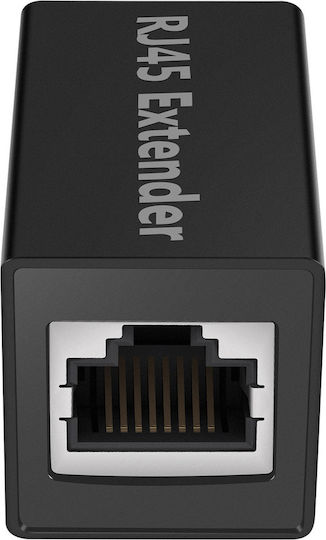 Avizar Rj45 Coupler Ethernet Extension Adapter Compact Design Black