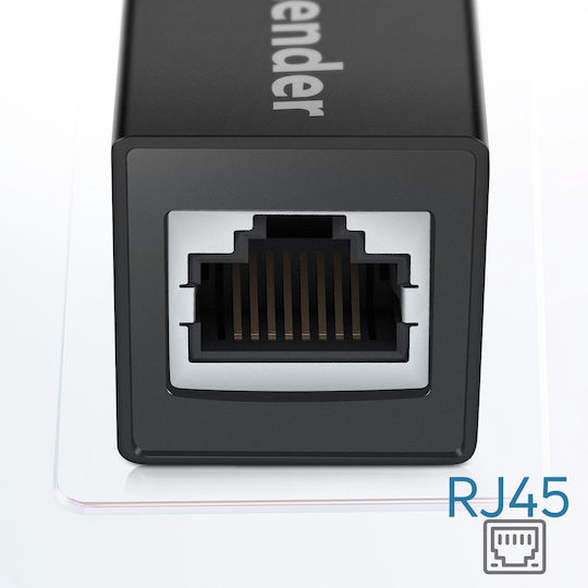 Avizar Rj45 Coupler Ethernet Extension Adapter Compact Design Black