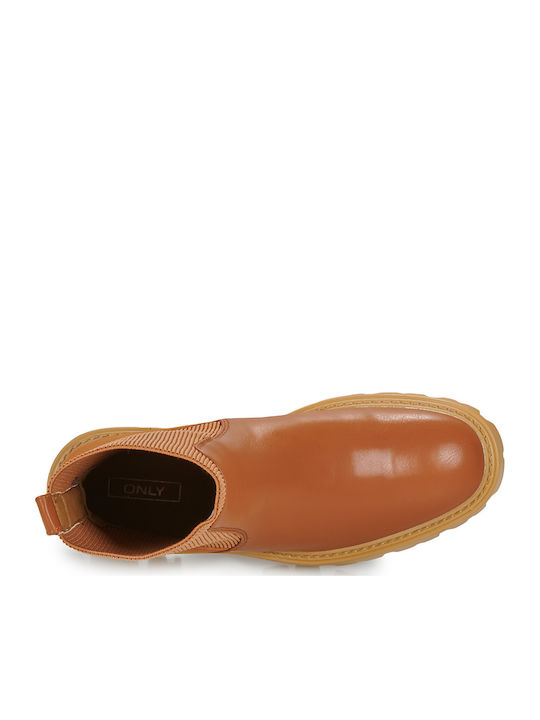 Damen Chelsea Stiefeletten Braun
