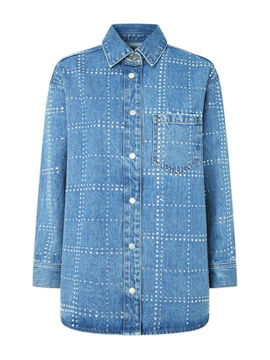 Дамско Син Overshirt