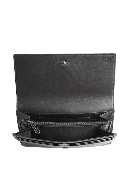 Mandarina Duck Large Leather Women's Wallet Cards Black