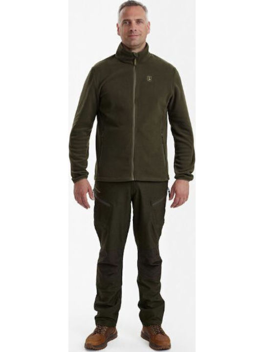 Deer Hunter Men's Cardigan de vânătoare Fleece Kaki
