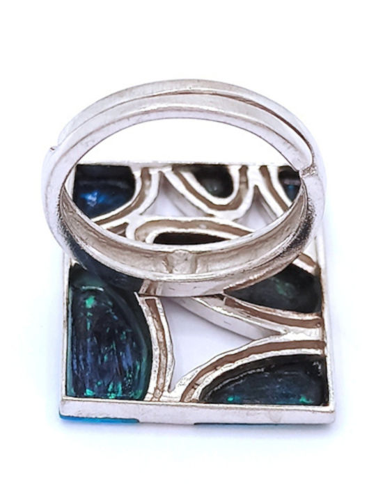 PS Silver Ring with Stones made of Silver
