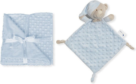 Interbaby Κουβέρτα Αγκαλιάς & Λίκνου Bear με Ζωάκι 80x110εκ.