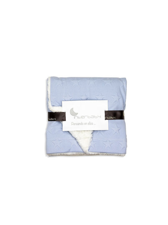 Interbaby Blanket Nursery Swaddling Blankets Universo Blue Blue 80x110cm