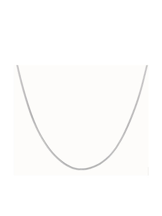 Croma Catene Silver Chain Neck Thin Thickness 1.4mm and Length 55cm