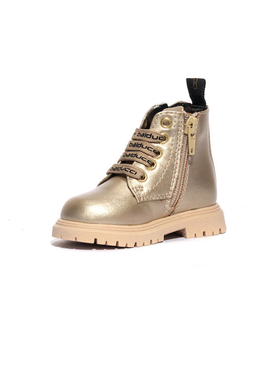 Balducci Kids Combat Boots Gold