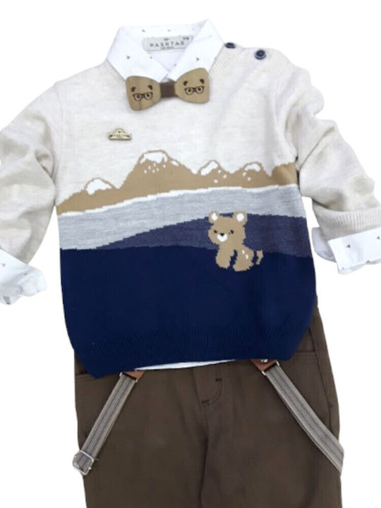 Hashtag Kids Clothing Set with Beige Pants 4 Pieces