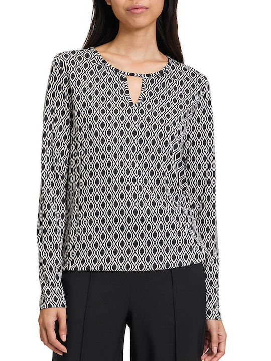 Betty Barclay Women's Blouse Cotton Long Sleeve Multicolour