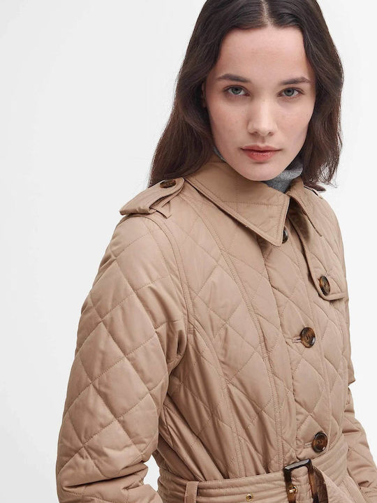 Tummel Women's Short Puffer Jacket for Winter Beige