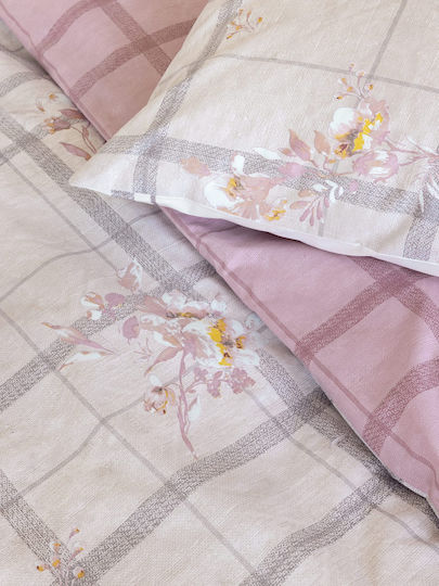 Nima Duvet Cover Set Cotton Queen with 2 Pillowcases 220x240 Reimon Pink