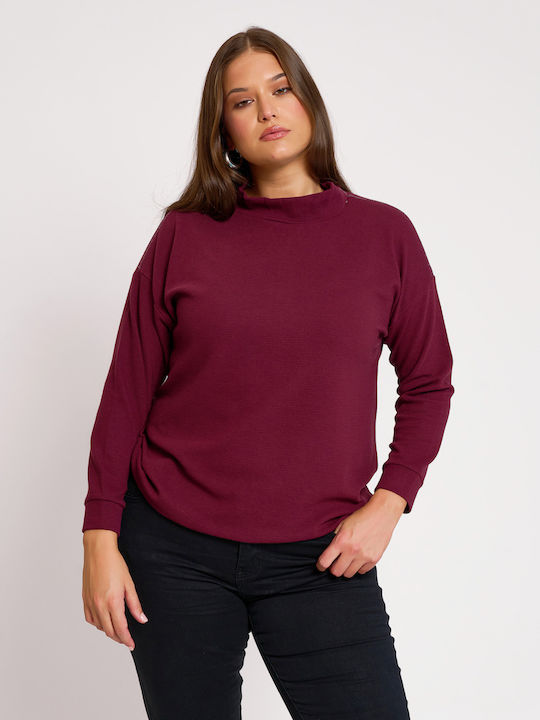 Women's Blouse Long Sleeve Burgundy