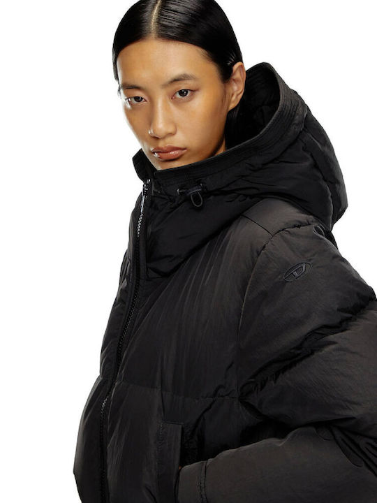 Women's Short Lifestyle Jacket for Winter Black
