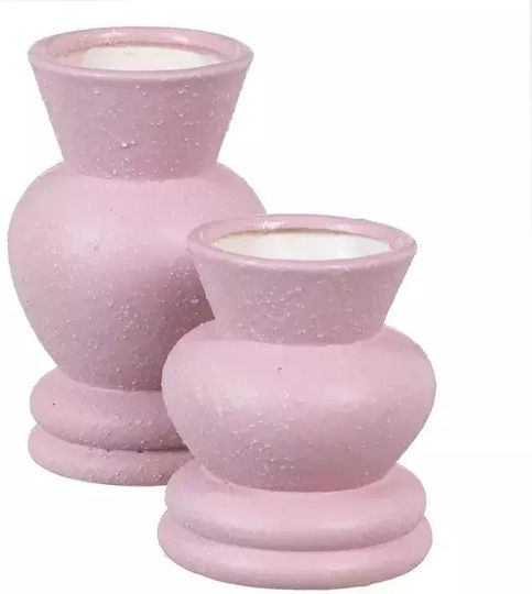 Ixia Regal Διακοσμητικό Βάζο Keramik Rosa 11x11x17cm 1Stück