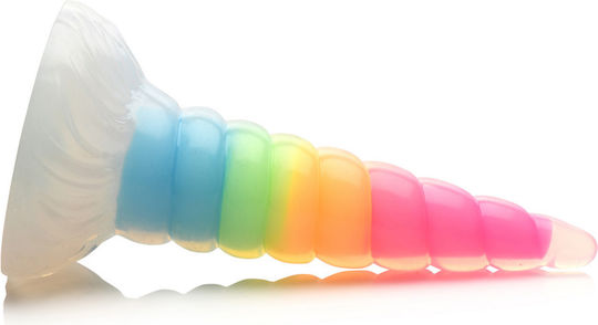 Uniglow Glow-in--dark Rainbow Silicone Dildo