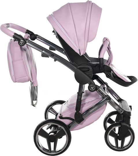 Junama Diamond Handcraft Adjustable 2 in 1 Baby Stroller Suitable for Newborn Violet