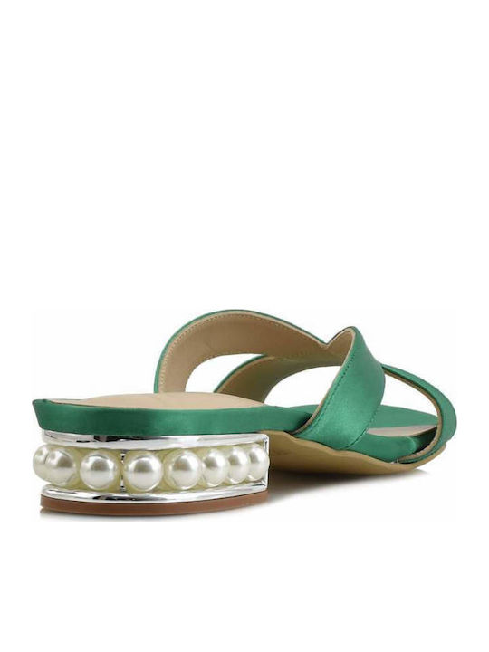 Flache Sandalen für Damen in Grün Farbe
