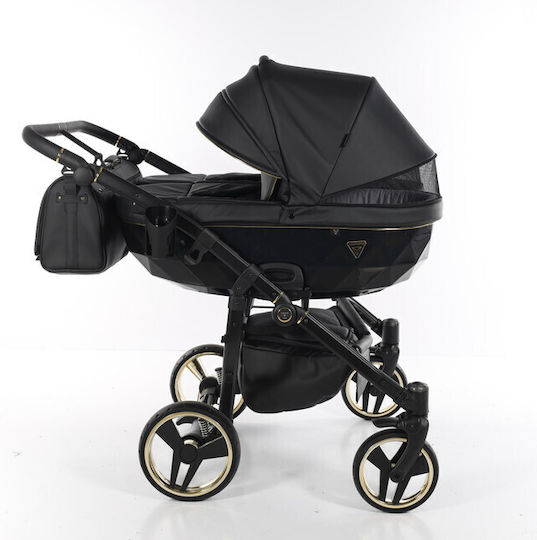 Junama Fluo Line Duo Adjustable Double Stroller Suitable for Newborn Black