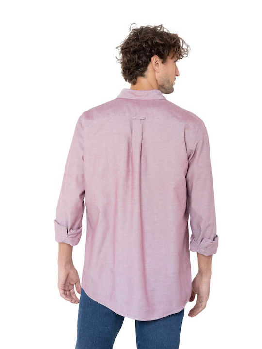 The Bostonians Long-sleeved Cotton Shirt BORDO