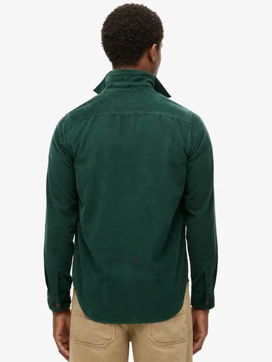 Superdry Ovin Trailsman Long-sleeved Corduroy Shirt Pine Green