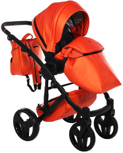 Junama S-class Adjustable 2 in 1 Baby Stroller Suitable for Newborn Orange