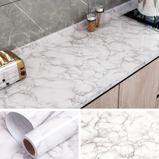 Self-adhesive Wall Wallpaper Home Marker White 60x300cm