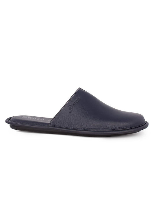 Castor Anatomic Men's Leather Slippers Blue