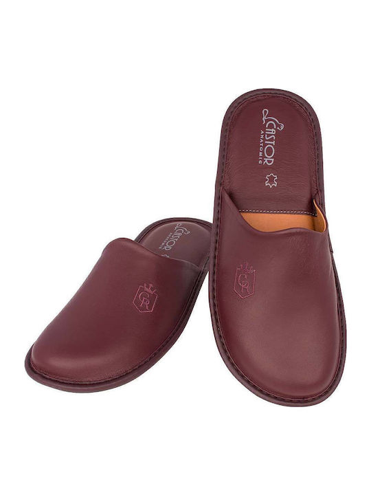 Papuci bărbați iarna Burgundy