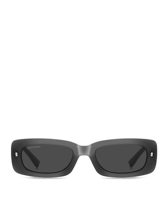 Dsquared2 Icon Unisex Sunglasses with Black Plastic Frame and Black Lens Icon 0020/S KB7/IR