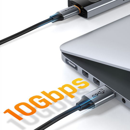 Cabletime Ct-amcmg2-ag1 USB 3.2 Cable USB-C male - USB-A 60W Μαύρο 1m