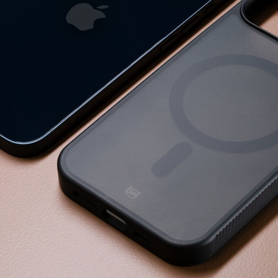 3MK Magcase Back Cover Silicone / Plastic / Tempered Glass 2mm Black (iPhone 15)
