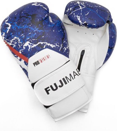 Fujimae Pro Series Synthetic Leather Boxing Competition Gloves Blue