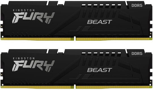 Kingston FURY Beast 16GB DDR5 RAM mit 2 Modulen (2x8GB) und Geschwindigkeit 6000 für Schreibtisch