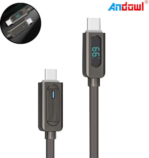 Andowl Qsj533 USB 2.0 Cable USB-C Male - USB-C 100W PD Black 1m Q-SJ533