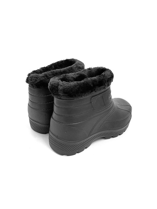 Ustyle Work Wellies Ankle with Fur Black