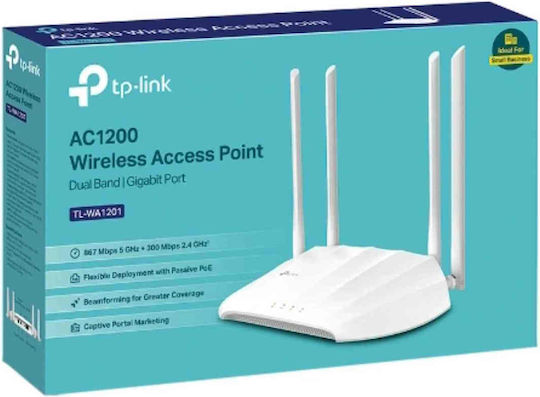 TP-LINK TL-WA1201 v2 Точка за достъп Wi-Fi 5 - Wi-Fi 5 Двулентов (2.4 и 5GHz)