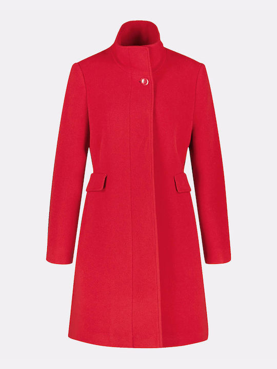 Gerry Weber Women's Wool Coat with Buttons Red 450219-31138-60710