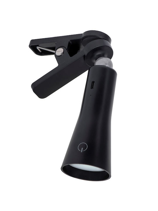 Active Jet Wiederaufladbar LED Schreibtischlampe in Schwarz Farbe