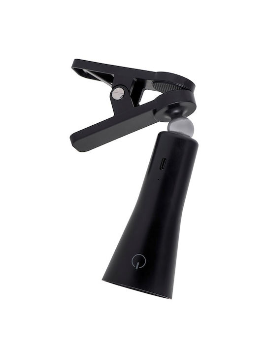Active Jet Wiederaufladbar LED Schreibtischlampe in Schwarz Farbe