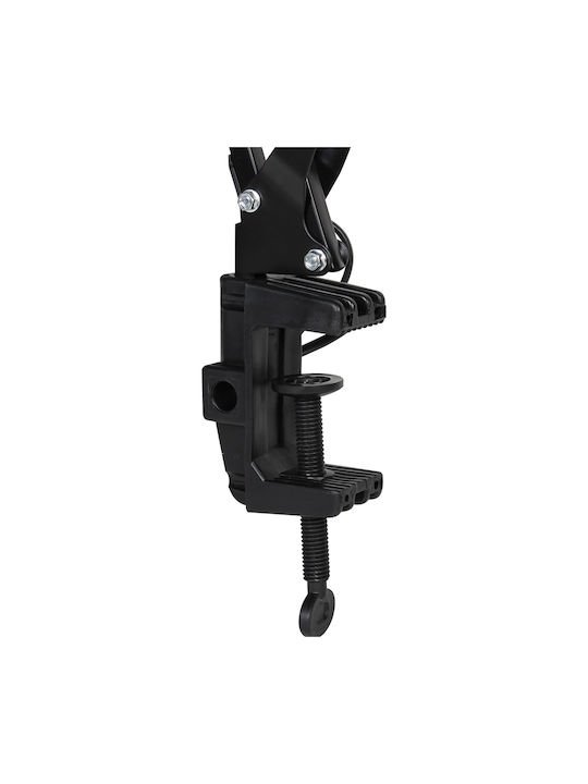 Keskor Office Lamp with Foldable Arm for Socket E27 and Clip in Black Color