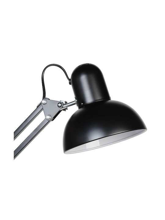 Keskor Office Lamp with Foldable Arm for Socket E27 and Clip in Black Color