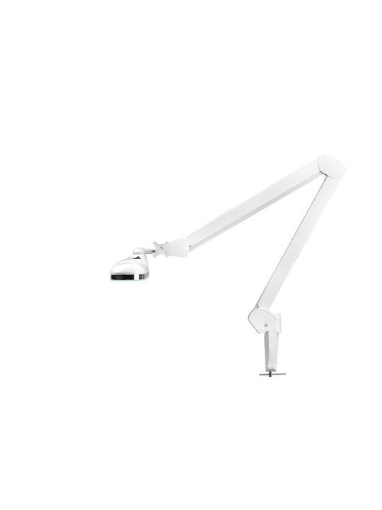 801 LED Schreibtischlampe mit klappbarem Arm und Clip in Weiß Farbe